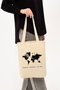 Zoozie Bags 0492 Bolso de mano de algodón color crema 35 x 40 x 8 cm